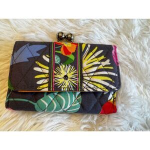 Vera Bradley Jazzy Blooms kiss lock wallet